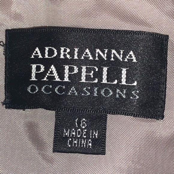 ADRIANNA PAPELL ⭐️ Silver Cocktail Dress & Jacket - Picture 11 of 12